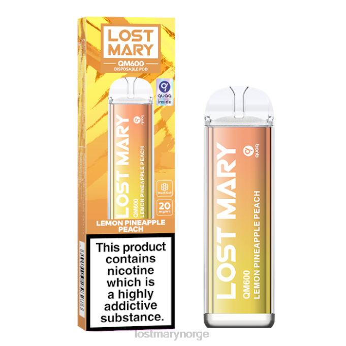 LOST MARY Vape Flavors - tapt mary qm600 engangsvape sitron ananas fersken RB2V163