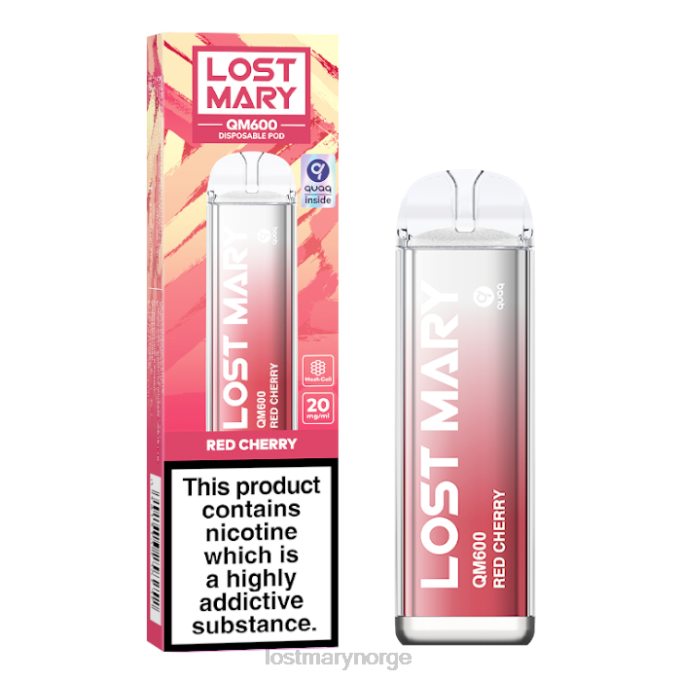 LOST MARY Vape Nikotin - tapt mary qm600 engangsvape rødt kirsebær RB2V162