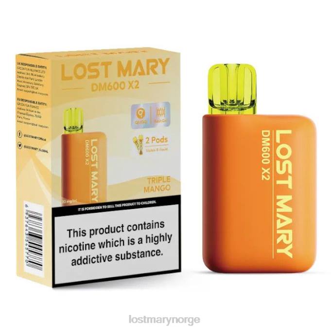 LOST MARY Flavours - lost mary dm600 x2 engangsvape trippel mango RB2V199