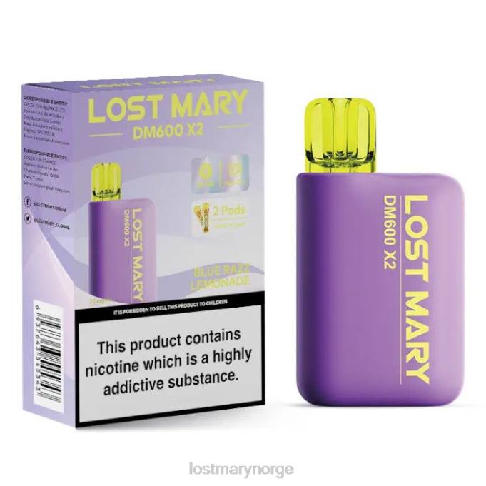 LOST MARY Online Store - lost mary dm600 x2 engangsvape blå razz lemonade RB2V188