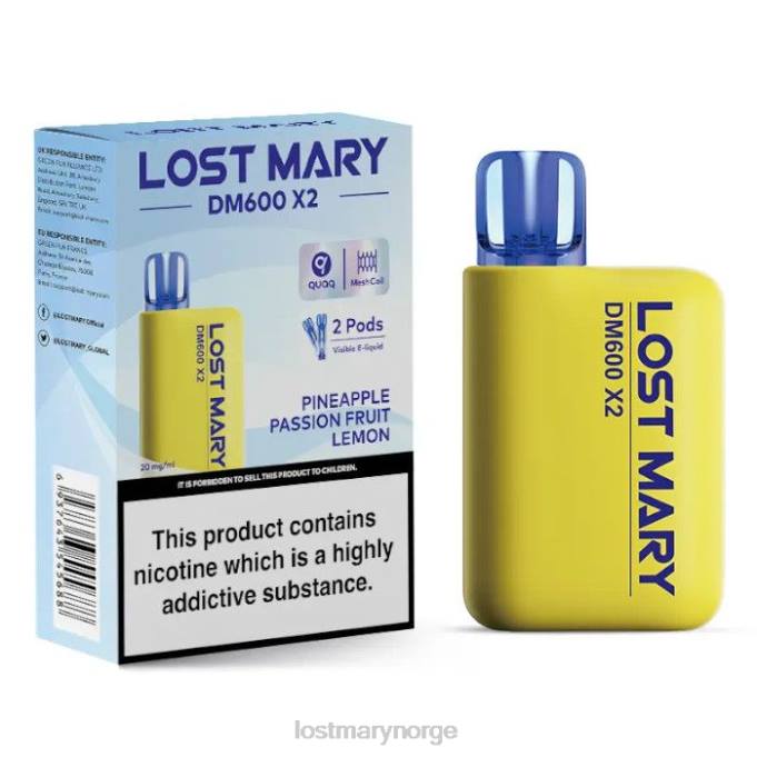LOST MARY Online - lost mary dm600 x2 engangsvape ananas pasjonsfrukt sitron RB2V197