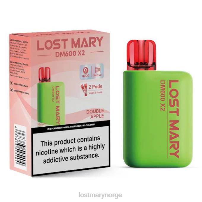 LOST MARY Vape Norge - lost mary dm600 x2 engangsvape dobbelt eple RB2V191