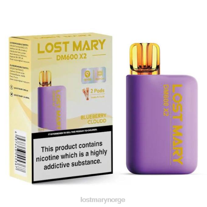 LOST MARY Vape - lost mary dm600 x2 engangsvape blåbærsky RB2V190