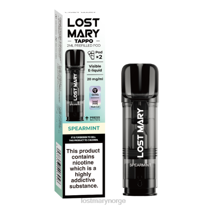 LOST MARY Sale - lost mary tappo ferdigfylte belg - 20mg - 2pk spearmint RB2V176